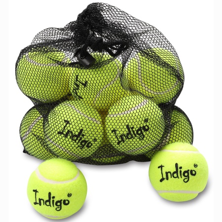 Купить Мяч для большого тенниса Indigo (12 шт в сетке) начальный уровень в Новошахтинске 